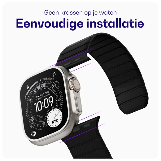 Buddi Fuse Magnetic Apple Watch Bandje 1-11/SE/Ultra 49/46/45/44MM Zwart afbeelding 5