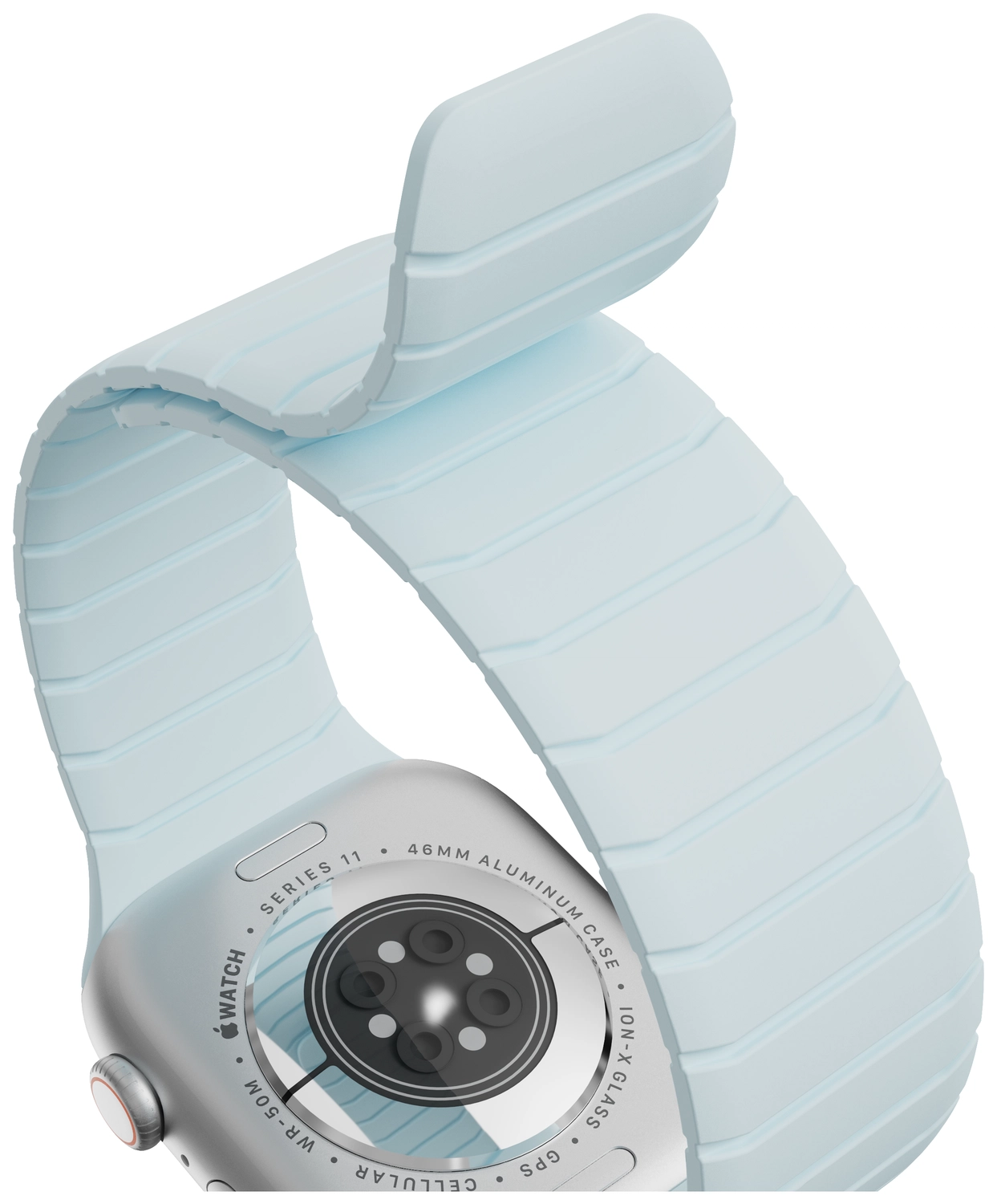 Buddi Fuse Magnetic Apple Watch Bandje 1-11/SE/Ultra 49/46/45/44MM Lichtblauw afbeelding 13