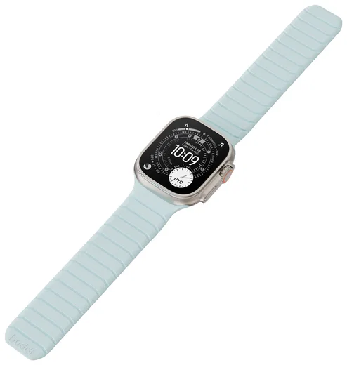 Buddi Fuse Magnetic Apple Watch Bandje 1-11/SE/Ultra 49/46/45/44MM Lichtblauw afbeelding 16