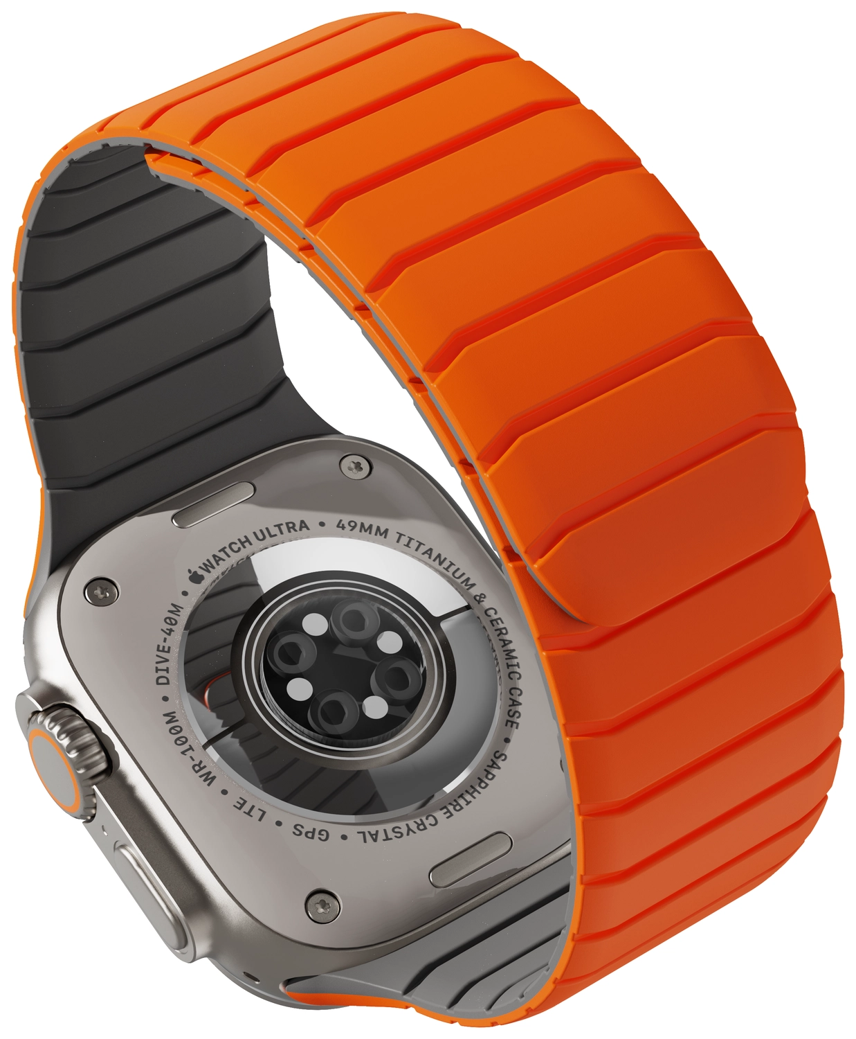 Buddi Fuse Magnetic Apple Watch Bandje 1-11/SE/Ultra 49/46/45/44MM Oranje afbeelding 17