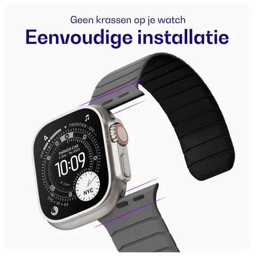 Buddi Fuse Magnetic Apple Watch Bandje 1-11/SE/Ultra 49/46/45/44MM Grijs afbeelding 5