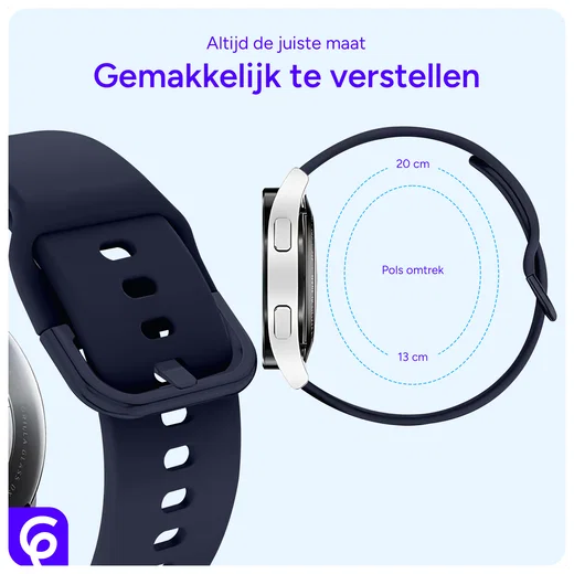 SBG Universeel Smartwatch / Horloge Bandje - Siliconen - 20MM - Midnight Blue afbeelding 2