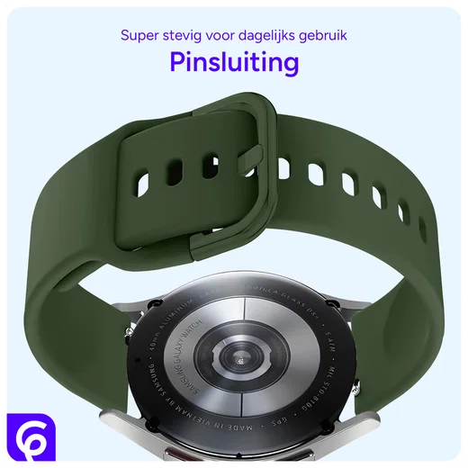 SBG Universeel Smartwatch / Horloge Bandje - Siliconen - 20MM - Groen afbeelding 3