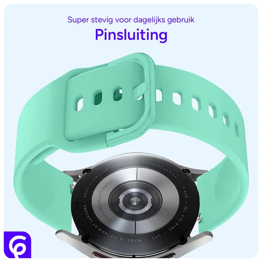 SBG Universeel Smartwatch / Horloge Bandje - Siliconen - 20MM - Mint Groen afbeelding 3
