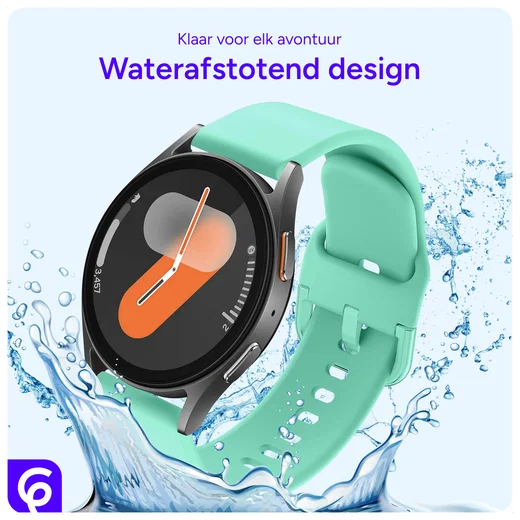 SBG Universeel Smartwatch / Horloge Bandje - Siliconen - 20MM - Mint Groen afbeelding 6