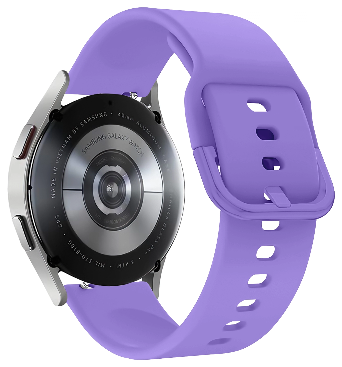 SBG Universeel Smartwatch / Horloge Bandje - Siliconen - 20MM - Lila afbeelding 9