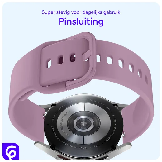 SBG Universeel Smartwatch / Horloge Bandje - Siliconen - 20MM - Paars afbeelding 3