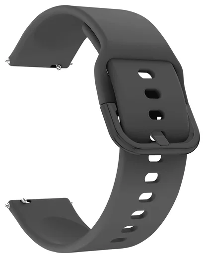 SBG Universeel Smartwatch / Horloge Bandje - Siliconen - 22MM - Antraciet afbeelding 6