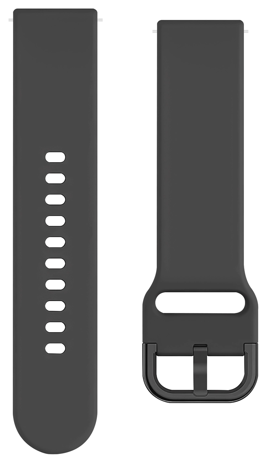 SBG Universeel Smartwatch / Horloge Bandje - Siliconen - 22MM - Antraciet afbeelding 7