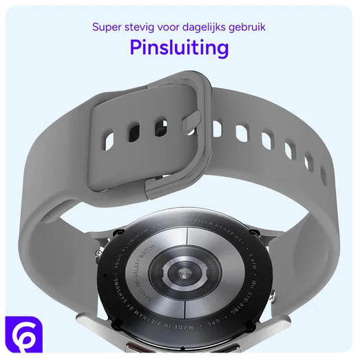 SBG Universeel Smartwatch / Horloge Bandje - Siliconen - 22MM - Grijs afbeelding 3