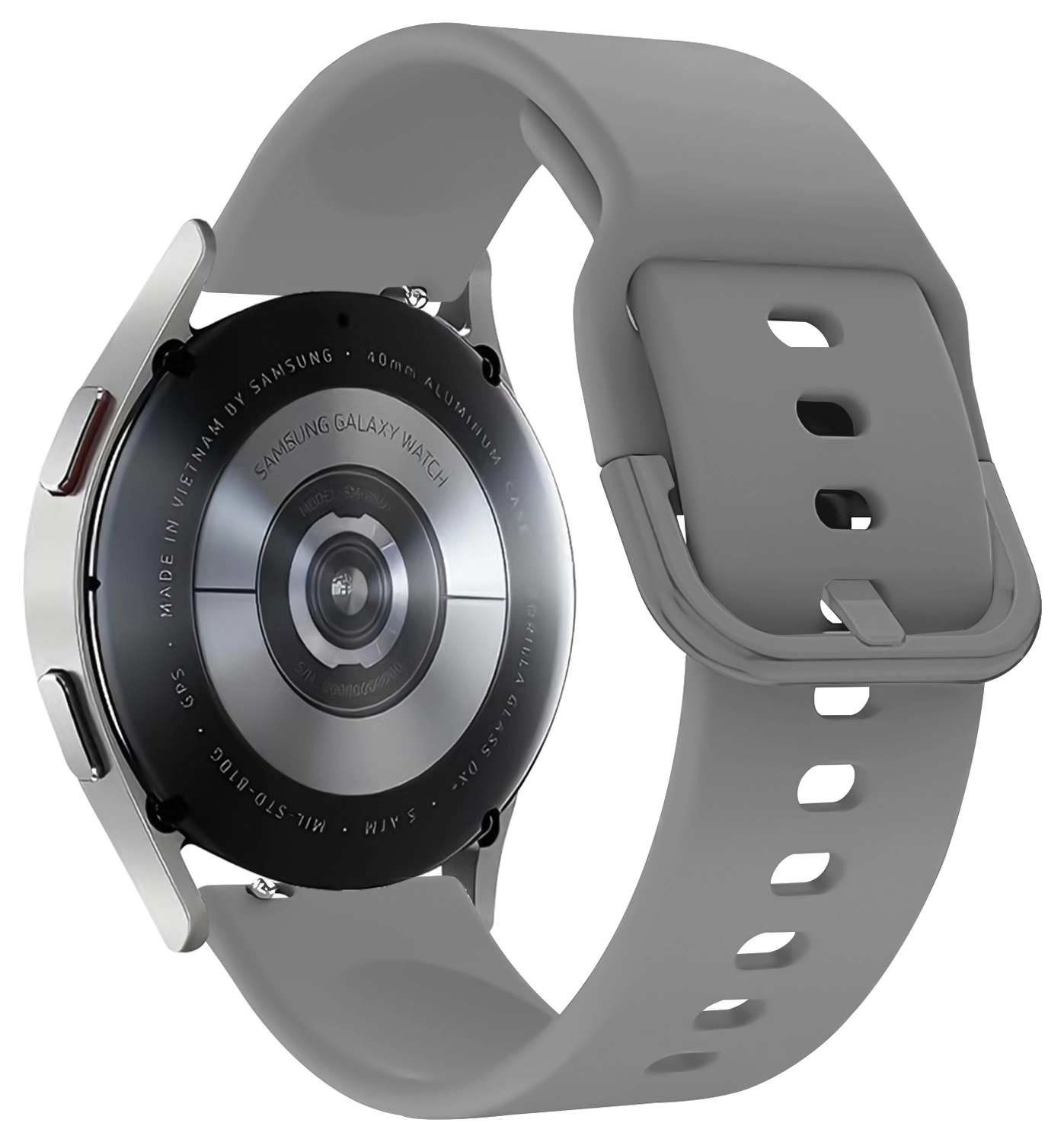 SBG Universeel Smartwatch / Horloge Bandje - Siliconen - 22MM - Grijs afbeelding 8