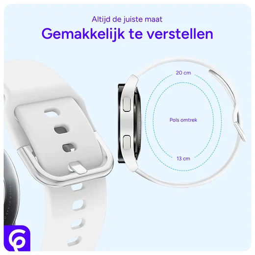 SBG Universeel Smartwatch / Horloge Bandje - Siliconen - 22MM - Wit afbeelding 2