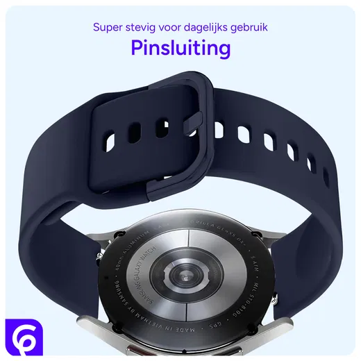 SBG Universeel Smartwatch / Horloge Bandje - Siliconen - 22MM - Midnight Blue afbeelding 3