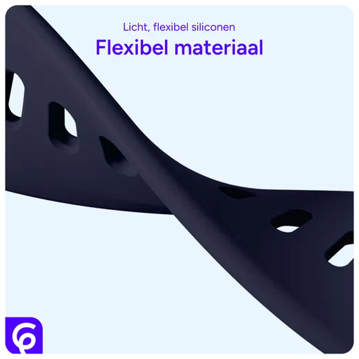 SBG Universeel Smartwatch / Horloge Bandje - Siliconen - 22MM - Midnight Blue afbeelding 5