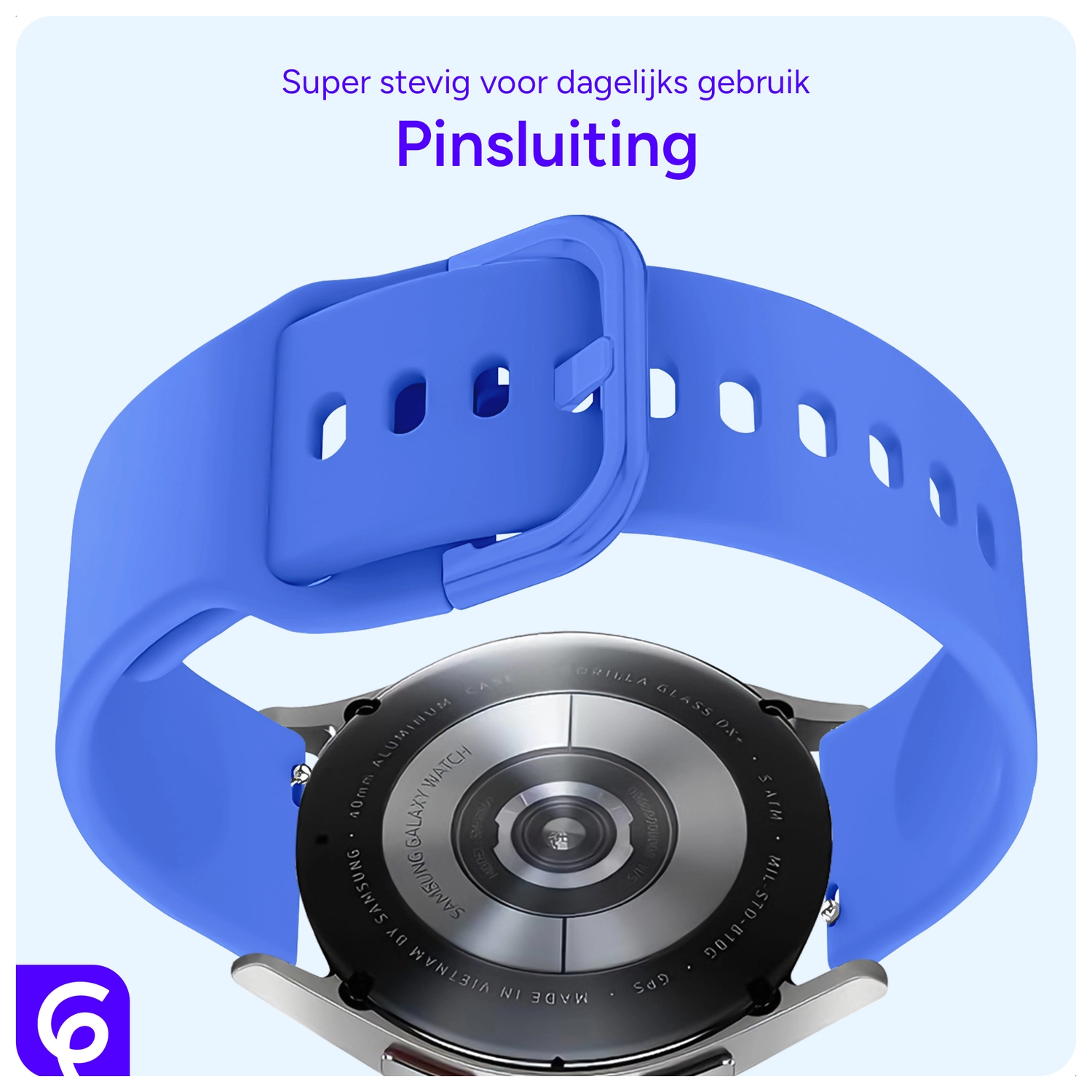 SBG Universeel Smartwatch / Horloge Bandje - Siliconen - 22MM - Blauw afbeelding 3