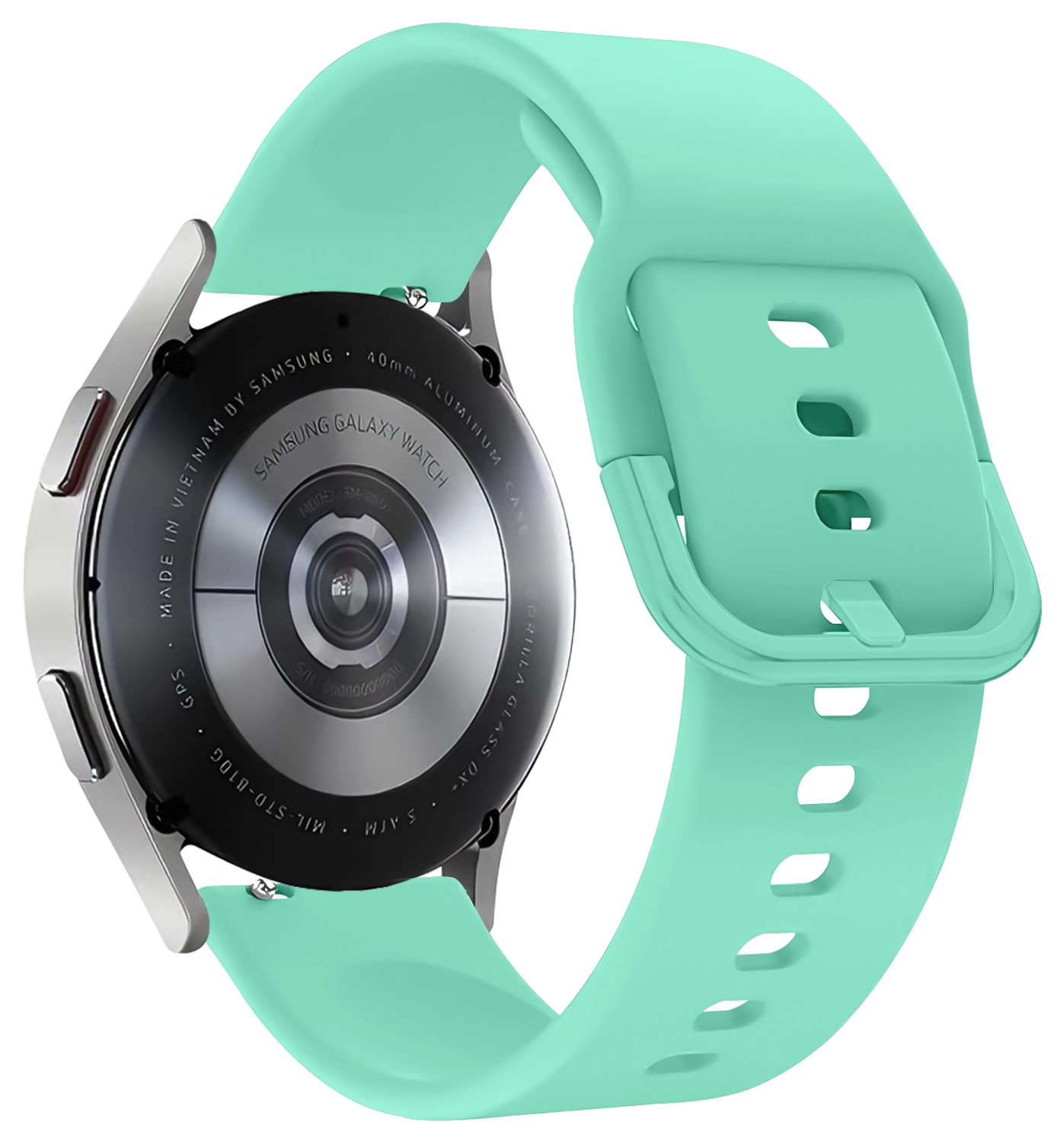 SBG Universeel Smartwatch / Horloge Bandje - Siliconen - 22MM - Mint Groen afbeelding 9