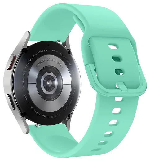 SBG Universeel Smartwatch / Horloge Bandje - Siliconen - 22MM - Mint Groen afbeelding 9