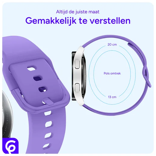 SBG Universeel Smartwatch / Horloge Bandje - Siliconen - 22MM - Lila afbeelding 2