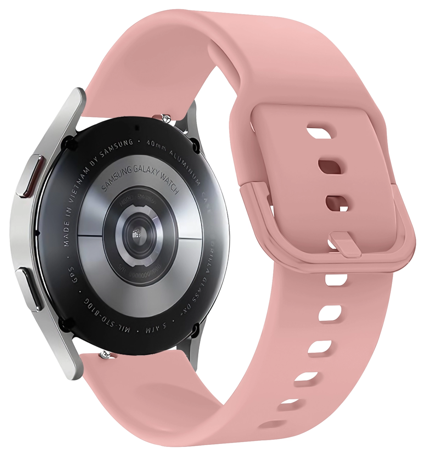 SBG Universeel Smartwatch / Horloge Bandje - Siliconen - 22MM - Licht Roze afbeelding 9
