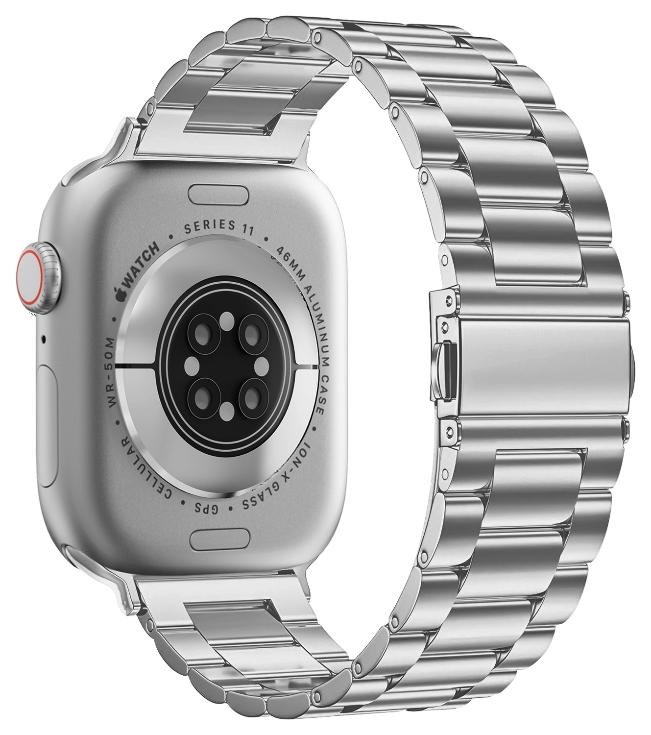 SBG RVS - Apple Watch Bandje - 1-11/SE - 38/40/41/42MM - Zilver afbeelding 6
