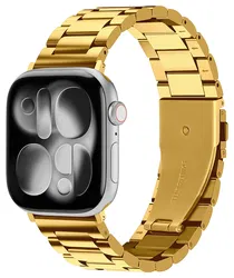 SBG RVS - Apple Watch Bandje - 1-11/SE/Ultra - 49/46/45/44/42MM - Goud afbeelding