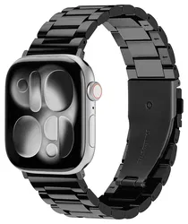 SBG RVS - Apple Watch Bandje - 1-11/SE/Ultra - 49/46/45/44/42MM - Zwart afbeelding