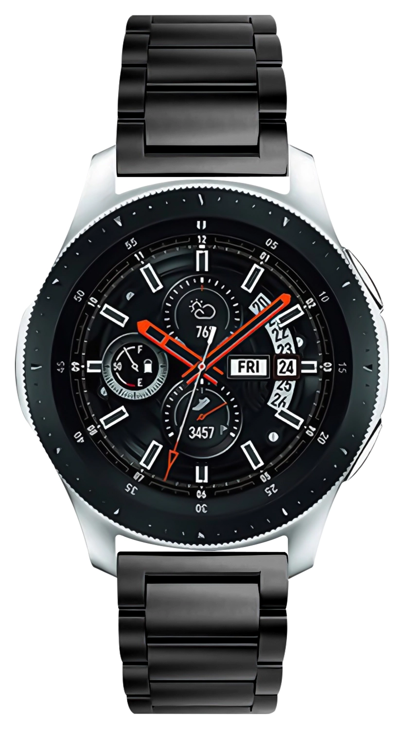 SBG RVS - Universeel Smartwatch / Horloge Bandje Schakels 20MM - Zwart afbeelding 7