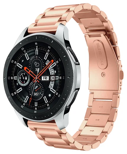 SBG RVS - Universeel Smartwatch / Horloge Bandje Schakels 22MM - Rose Goud afbeelding 1