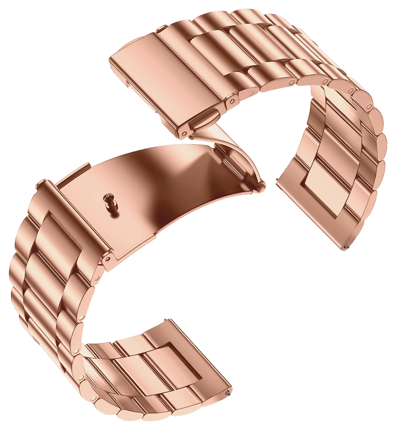 SBG RVS - Universeel Smartwatch / Horloge Bandje Schakels 22MM - Rose Goud afbeelding 9