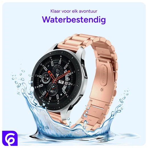SBG RVS - Universeel Smartwatch / Horloge Bandje Schakels 22MM - Rose Goud afbeelding 3