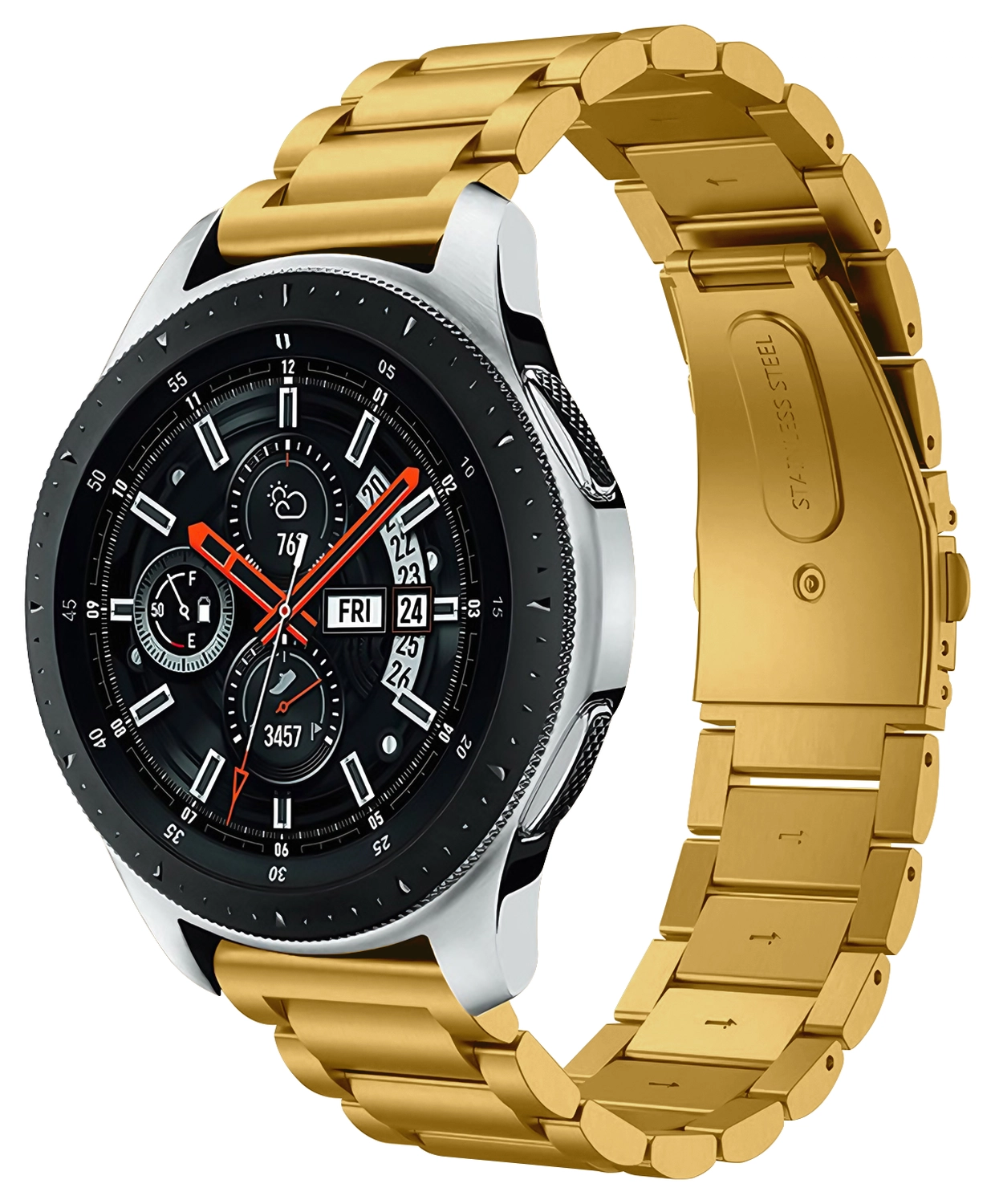 SBG RVS - Universeel Smartwatch / Horloge Bandje Schakels 22MM - Goud afbeelding 1