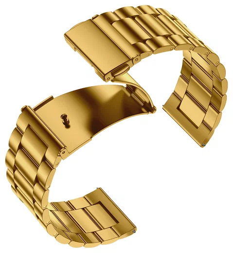 SBG RVS - Universeel Smartwatch / Horloge Bandje Schakels 22MM - Goud afbeelding 9