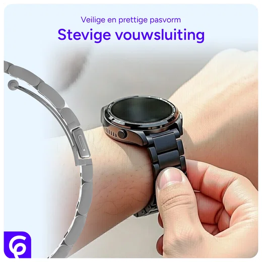 SBG RVS - Samsung Galaxy Watch 9 / 8 Bandje Schakels - Zilver afbeelding 2