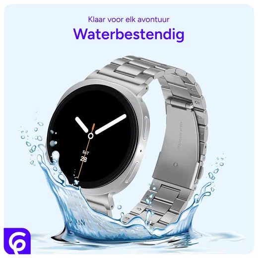 SBG RVS - Samsung Galaxy Watch 9 / 8 Bandje Schakels - Zilver afbeelding 3