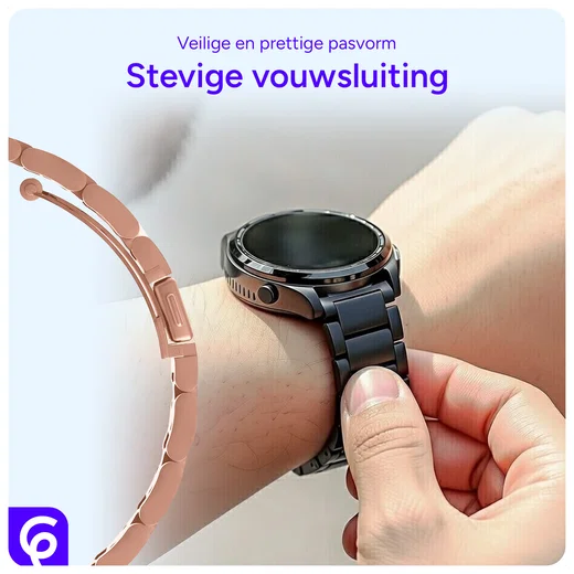 SBG RVS - Samsung Galaxy Watch 8 Bandje Schakels - Rose Goud afbeelding 2
