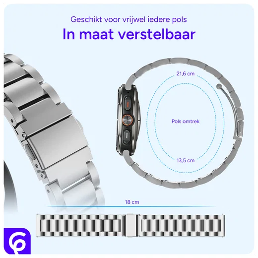 SBG RVS - Samsung Galaxy Watch Ultra / 2 Bandje Schakels - Zilver afbeelding 5