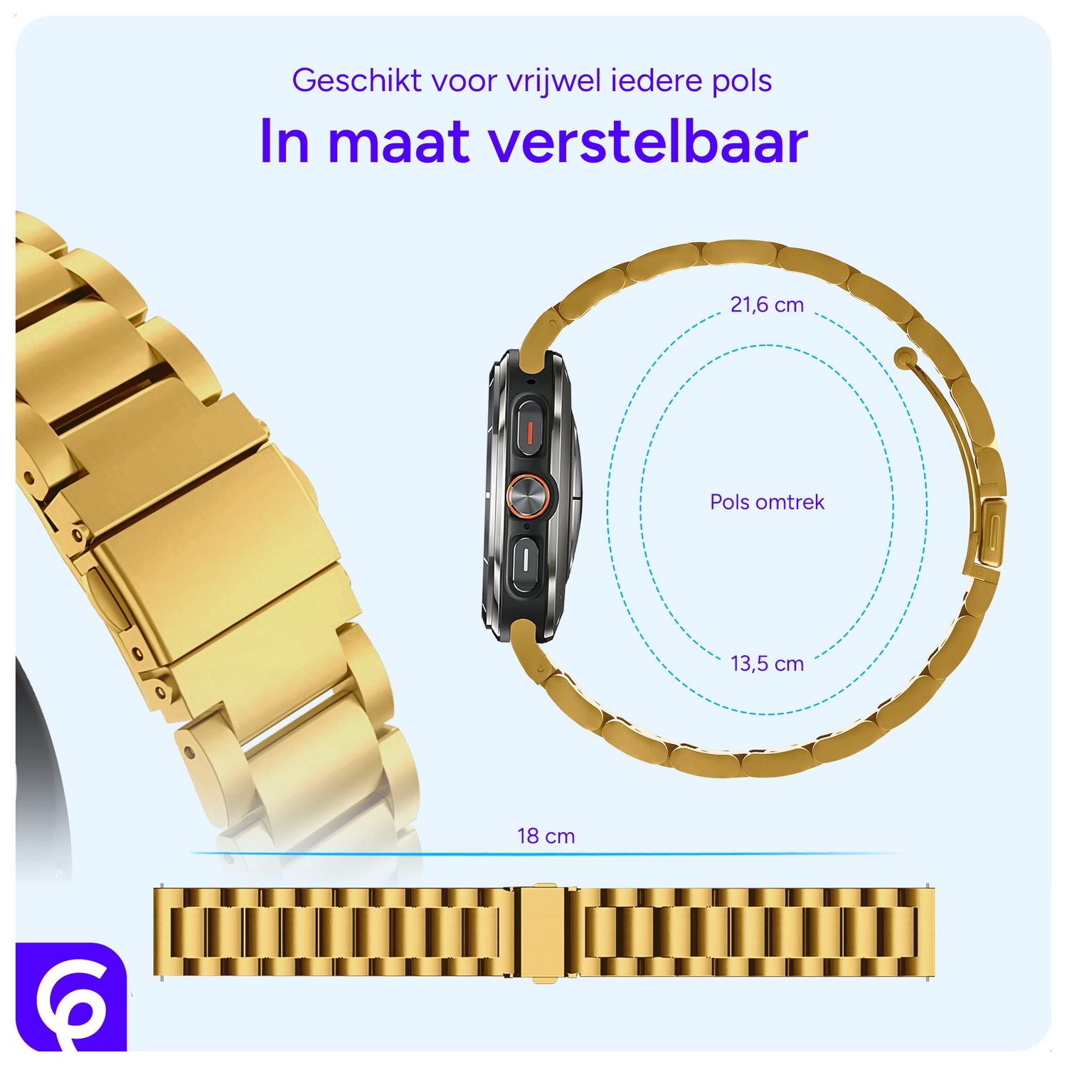 SBG RVS - Samsung Galaxy Watch Ultra Bandje Schakels - Goud afbeelding 5