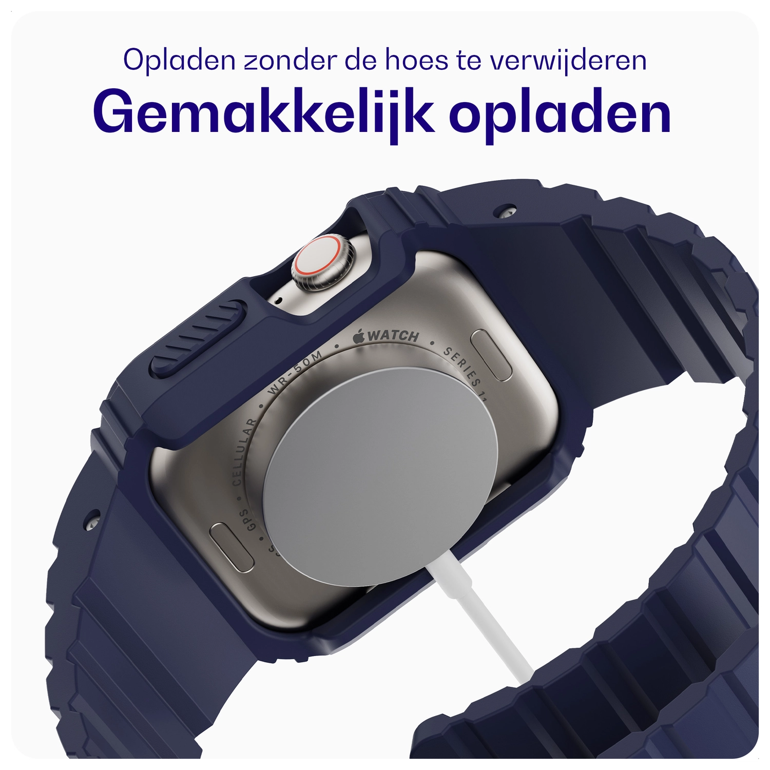 Buddi Forge - Apple Watch 40/41MM - Bandje & Hoesje Blauw afbeelding 4
