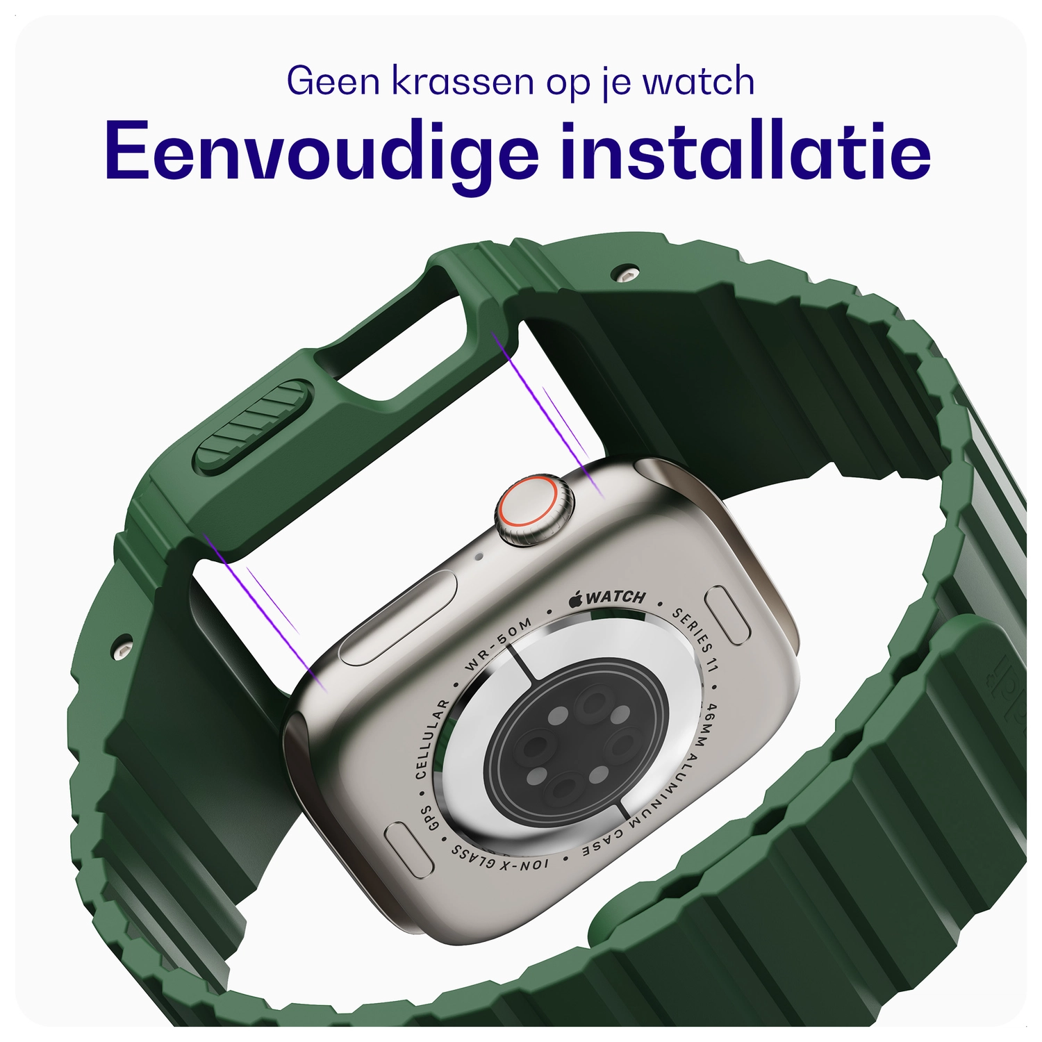 Buddi Forge - Apple Watch 40/41MM - Bandje & Hoesje Groen afbeelding 5