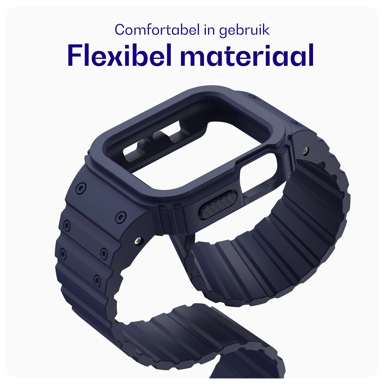 Buddi Forge - Apple Watch 44/45MM - Bandje & Hoesje Blauw afbeelding 6