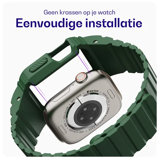 Buddi Forge - Apple Watch 44/45MM - Bandje & Hoesje Groen afbeelding 5