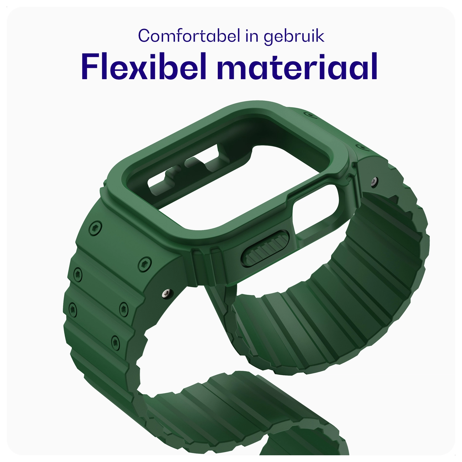 Buddi Forge - Apple Watch 44/45MM - Bandje & Hoesje Groen afbeelding 6