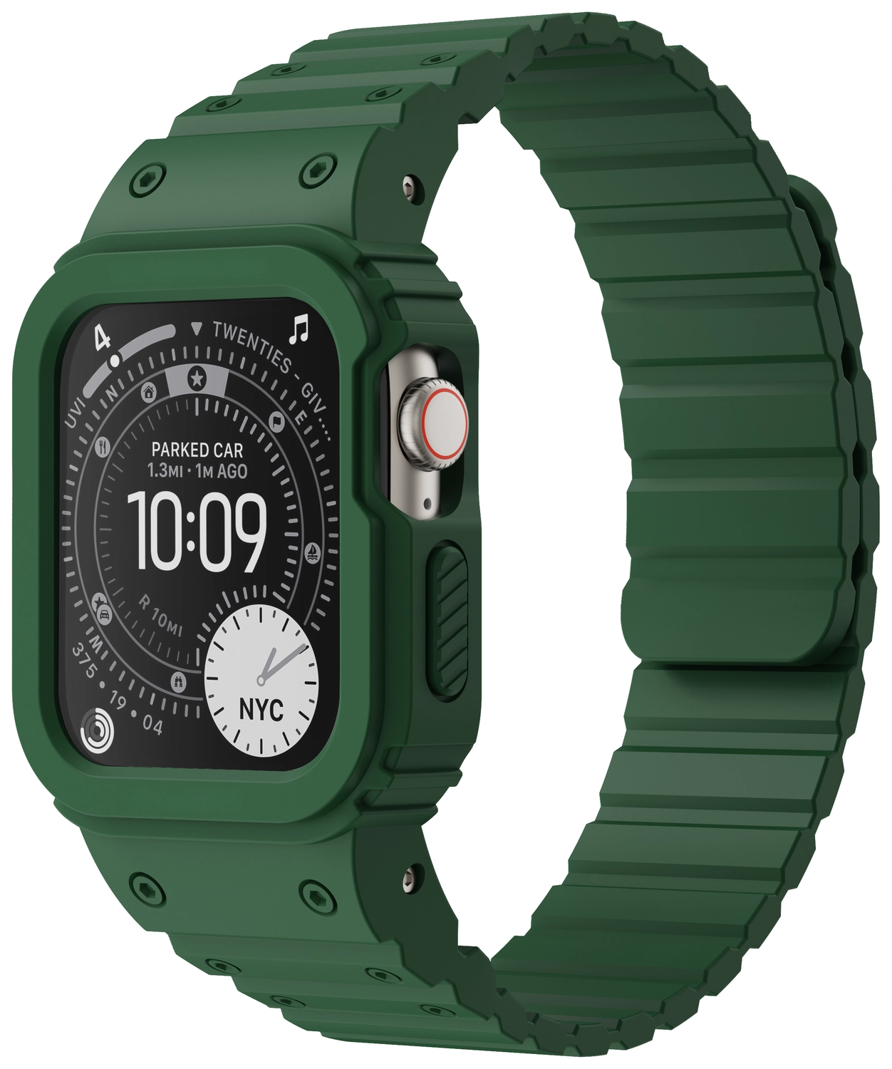 Buddi Forge - Apple Watch 44/45MM - Bandje & Hoesje Groen afbeelding 1