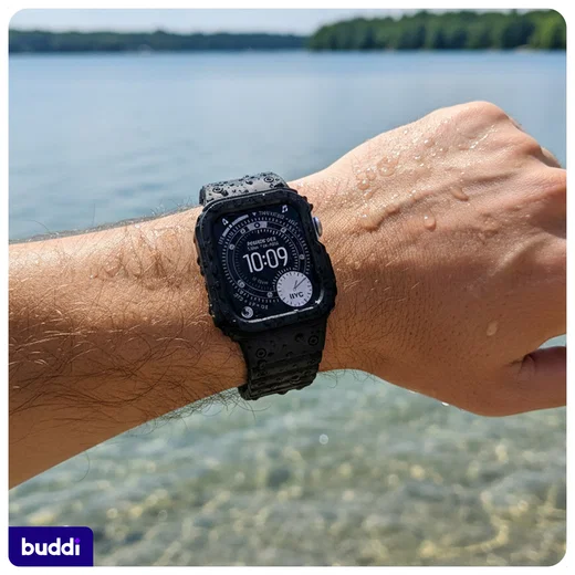 Buddi Forge - Apple Watch 49MM - Bandje & Hoesje Zwart afbeelding 10