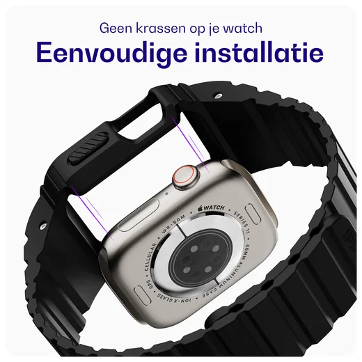 Buddi Forge - Apple Watch 49MM - Bandje & Hoesje Zwart afbeelding 5