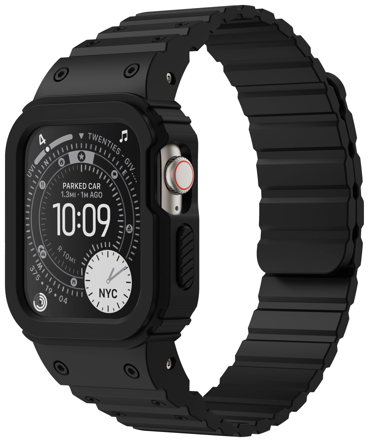 Buddi Forge - Apple Watch 49MM - Bandje & Hoesje Zwart afbeelding 1