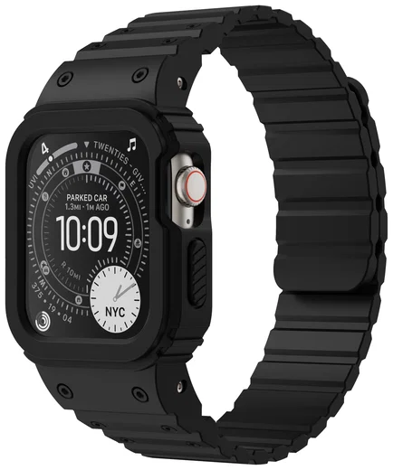 Buddi Forge - Apple Watch 49MM - Bandje & Hoesje Zwart afbeelding 1