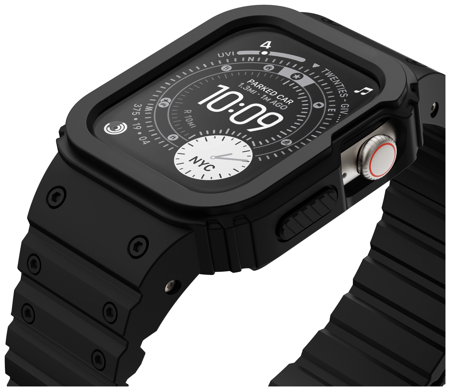 Buddi Forge - Apple Watch 49MM - Bandje & Hoesje Zwart afbeelding 13
