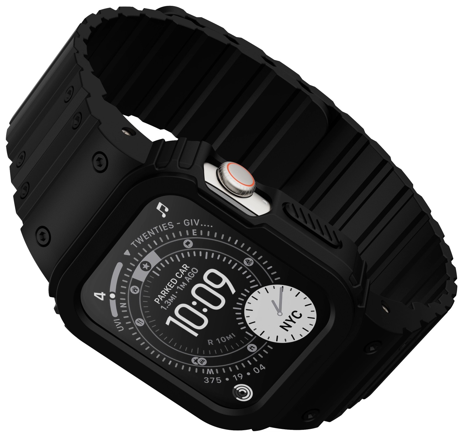 Buddi Forge - Apple Watch 49MM - Bandje & Hoesje Zwart afbeelding 15