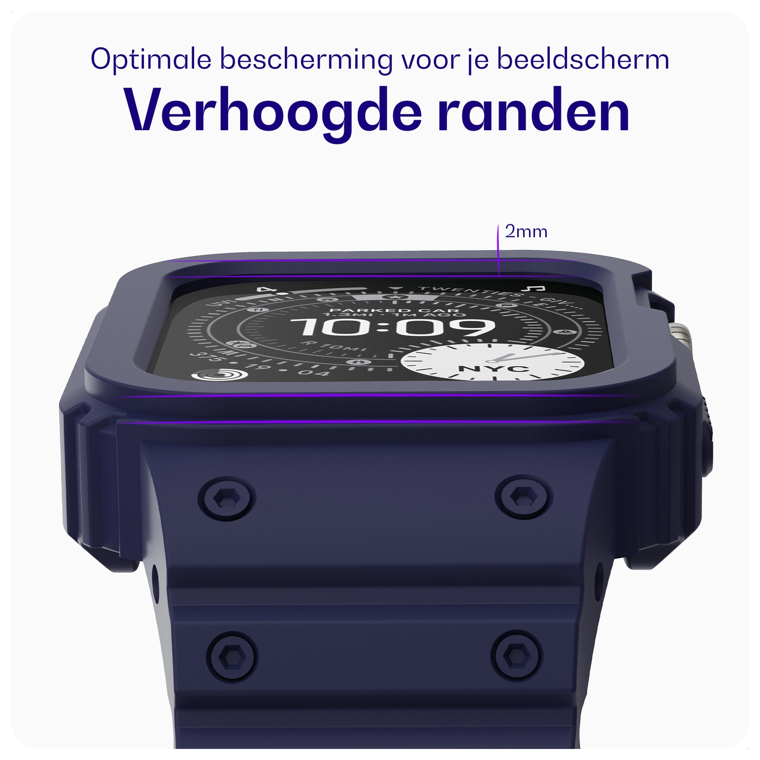 Buddi Forge - Apple Watch 49MM - Bandje & Hoesje Blauw afbeelding 2